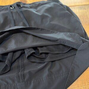Athleta Womens Black Athletic Skirt Drawstring Athleisure Skirt Size 14